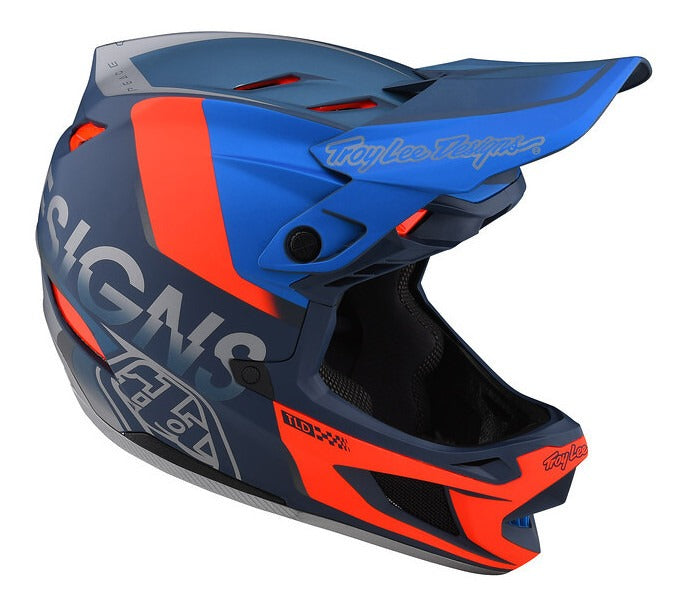 Casco Troy Lee Designs D4 Composite Qualifier Slate / Red